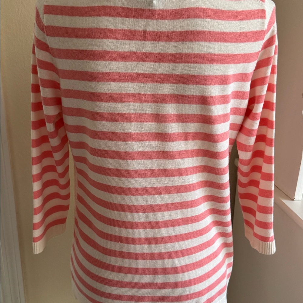 🔻$10 Talbots Striped Cotton Sweater - Picture 3 of 5